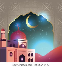 Eid Mubarak Background Design. Islamic, Eid Al Adah, Eid Al Fetor.