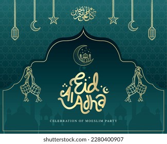 Eid mubarak Hintergrund mit islamischer Ornament-Design. Feiern Sie den Ramadhan-Heiligen Monat im Islam