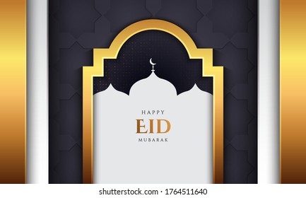 Eid Mubarak Background with Luxury Style