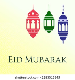 Eid Mubarak background. Minimalist and elegant islamic celebration design.