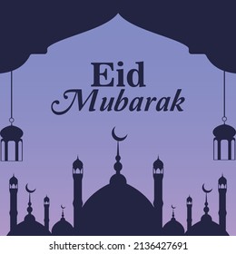 Eid-Mubarak-Hintergrund, Moschee-Design