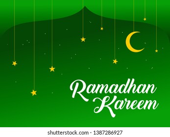 Eid Mubarak background with text " Ramadhan Kareem"
