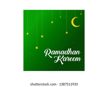 Eid Mubarak background with text " Ramadhan Kareem"