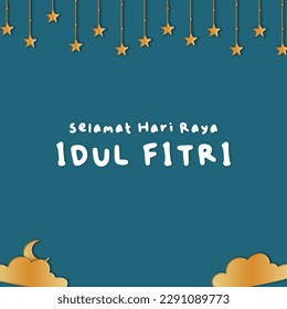 Eid Mubarak Background Vector Illustration, Selamat Hari Raya Idul Fitri Or Aidil Fitri