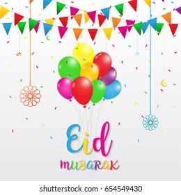 Eid Mubarak background,Festival design concept, greetings Eid Mubarak, colorful design, design for greeting cards, text, website, brochure, illustrations eps10