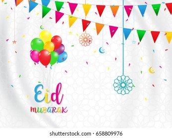 Eid Mubarak background,Festival design concept, greetings Eid Mubarak, colorful design, design for greeting cards, text, website, brochure,vector illustrations 