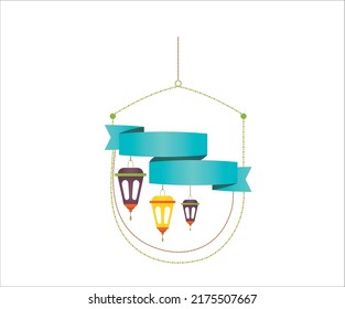 Eid mubarak banner arquitectura islámica aumento de la luz