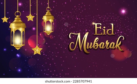 Plantilla de banner de Eid Mubarak o Eid Mubarak
