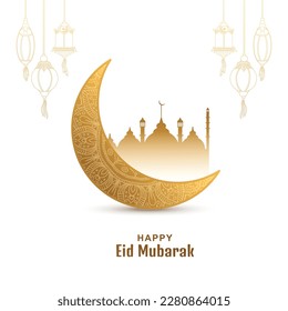 Eid mubarak beautiful holiday card background