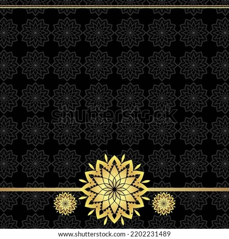 EID Mubarak Card arabic design dark