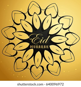eid mubarak card with mandala design