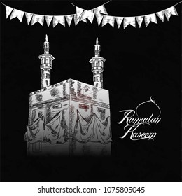 Eid Mubarak celebration- calligraphy stylish lettering Ramadan Kareem.