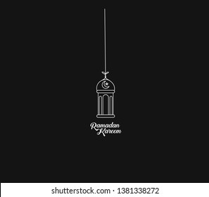 Eid Mubarak celebration- calligraphy stylish lettering eid text with Arabic lantern. Vector illustration.