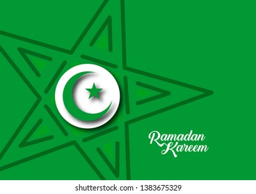 Eid Mubarak celebration- calligraphy stylish lettering Ramadan Kareem text. Vector illustration.