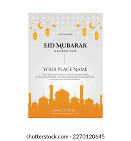 Eid Mubarak Celebration Flyer Template