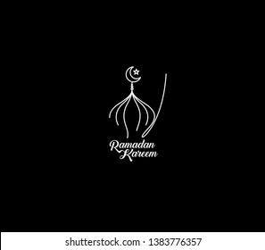 Eid Mubarak celebration- Mosque. Vector illustration.