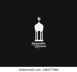 Eid Mubarak celebration- Mosque. Vector illustration.