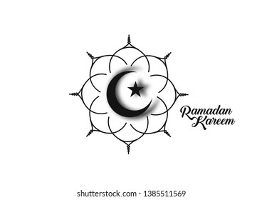 Eid Mubarak celebration- Mosque. Vector illustration.