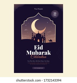 Eid Mubarak Celebration Poster or Flyer 