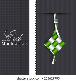 Eid Mubarak celebrations greeting card design. 