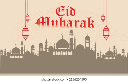 Eid Mubarak Berühmtheiten 2022, Hintergrund, Vektorgrafik 