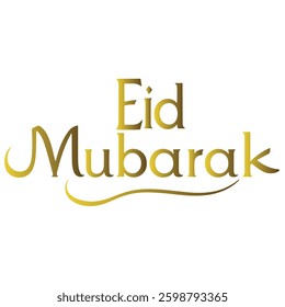 Eid Mubarak colorful typography design