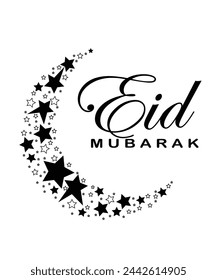 EID MUBARAK coloring book page for kids or all
