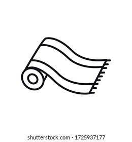 EID mubarak concept, prayer rug icon over white background, line style, vector illustration