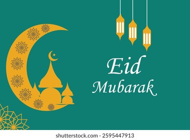 Eid Mubarak Content. Eid Mubarak Greeting design, with Arabic Islamic calligraphy and a new model Islamic ornament modern concept. vector illustration