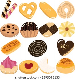 Eid Mubarak Cookies Element Illustration