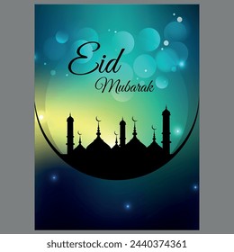 Eid Mubarak corporate flyer template 