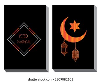 Eid Mubarak Creative Cover Card. Eid Mubarak Design Card. Eid Mubarak Luxury Design Quality Illustration. Eid Mubarak Luxus Hintergrund.
