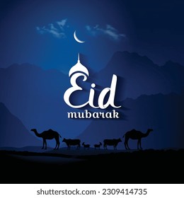 Eid Mubarak Creative. Eid Mubarak English, Hindi, Turkish Typography. Eid Festival, Muslim Religious holiday. Creative idea and Concept Design.