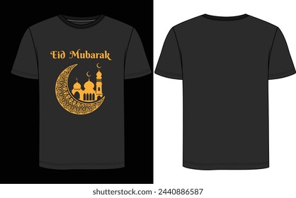 eid mubarak creative t-shirt design with adobe illustrator . and your best choice