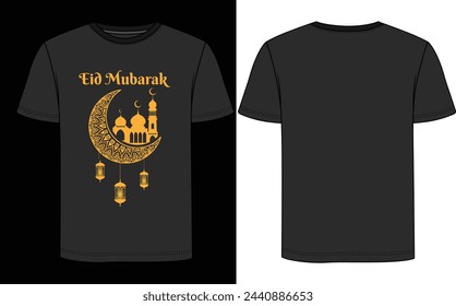 eid mubarak creative t-shirt design with adobe illustrator . and your best choice