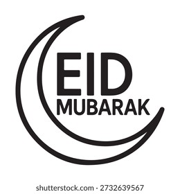 Ícone de logotipo do Eid Mubarak Crescent Moon