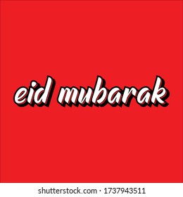 Eid mubarak Custom Type Design .