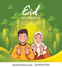 Eid Mubarak design. Eid al Fitr illustration