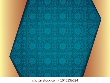 Eid Mubarak Design Background vector for banner, greeting card template with arabic galligraphy wishes Eid Mubarak for Saudi Arabia and muslim people- Translation: Eid Mubarak.