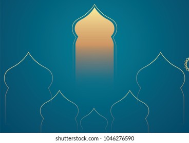 Eid Mubarak Design Background vector for banner, greeting card template with arabic galligraphy wishes Eid Mubarak for Saudi Arabia and muslim people- Translation: Eid Mubarak.