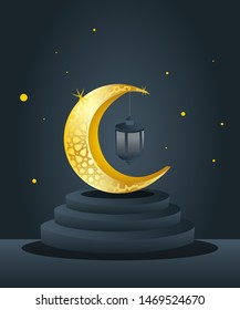 Eid Mubarak Design Background. Vector Illustration for greeting card, poster and banner.