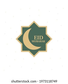Eid Mubarak Design Background. Vector Illustration for greeting card, poster and banner. Vector