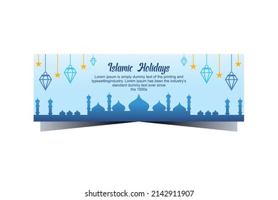 Eid Mubarak Design Background. Vector Illustration for greeting card, poster and banner
