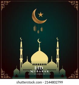 Eid Mubarak design, eid card, illustration