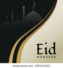 Eid Mubarak design in elegant background