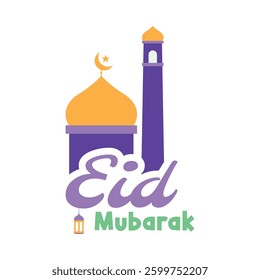 Eid mubarak design element graphic