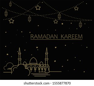 Eid Mubarak Design. Holy Day for Muslim and Islamic People. Vector Illustration. Suitable for poster, banner, campaign, and greeting card