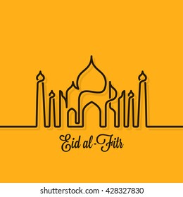 Eid Mubarak design line concept background