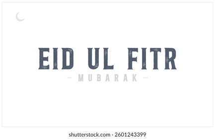 Eid Mubarak Design on a white Background, Vector Design of Eid Mubarak, Arabic Calligraphy of Eid Mubarak, Vector design of Eid Ul Fitr with Arabic and English Typography