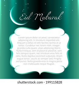 eid mubarak Design mit Platz für Ihren Text